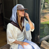Brown Lavender Bleu Handkerchief