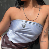 Brown Lavender Bleu Handkerchief